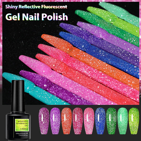 Christmas Dress Up Shiny Reflective Fluorescent Gel Nail Polish