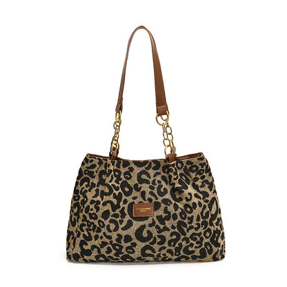 Large Capacity Tote Bag with Leopard Print（50% OFF）