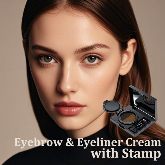 Eyebrow & Eyeliner Cream with Stamp（50% OFF）