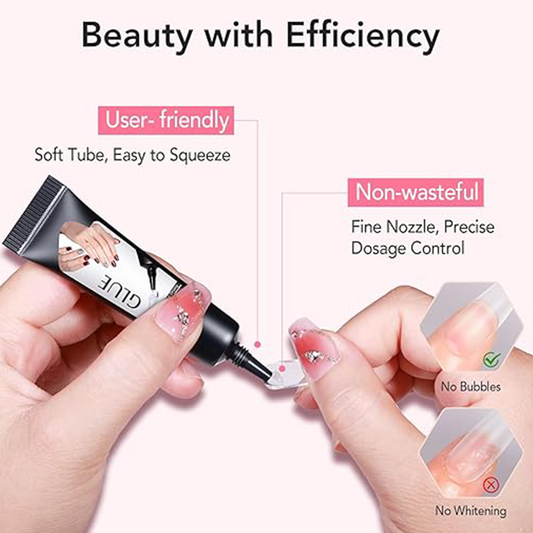 🔥2025 HOT SALE🔥 Extra Sterke Sneldrogende Halfvaste Nagellijm & Remover Set