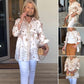 Dameshemd met lange mouwen en oversized knoopsluiting
