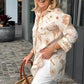 Dameshemd met lange mouwen en oversized knoopsluiting
