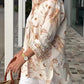 Dameshemd met lange mouwen en oversized knoopsluiting