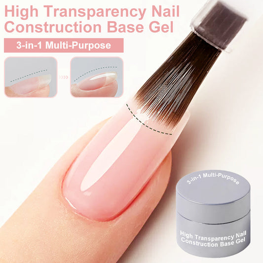 3-in-1 Multi-Purpose Nail Construction Base Gel met hoge transparantie