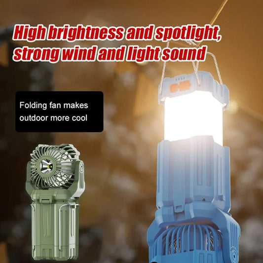 💡Zonne-LED Sterke Lichte Buitenventilatorlantaarn🔋