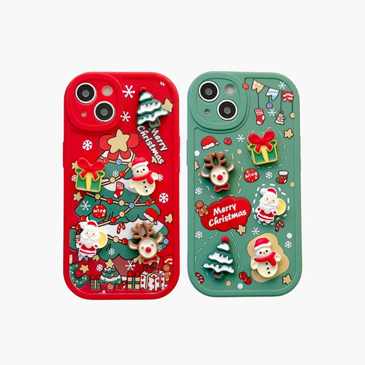 🎄Christmas Hot Sale🎄3D Christmas Phone Case For iPhone（50% OFF）