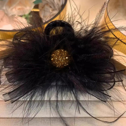 Creative Gift - Feather Mesh Plush Hair Clip Jewelry（50% OFF）